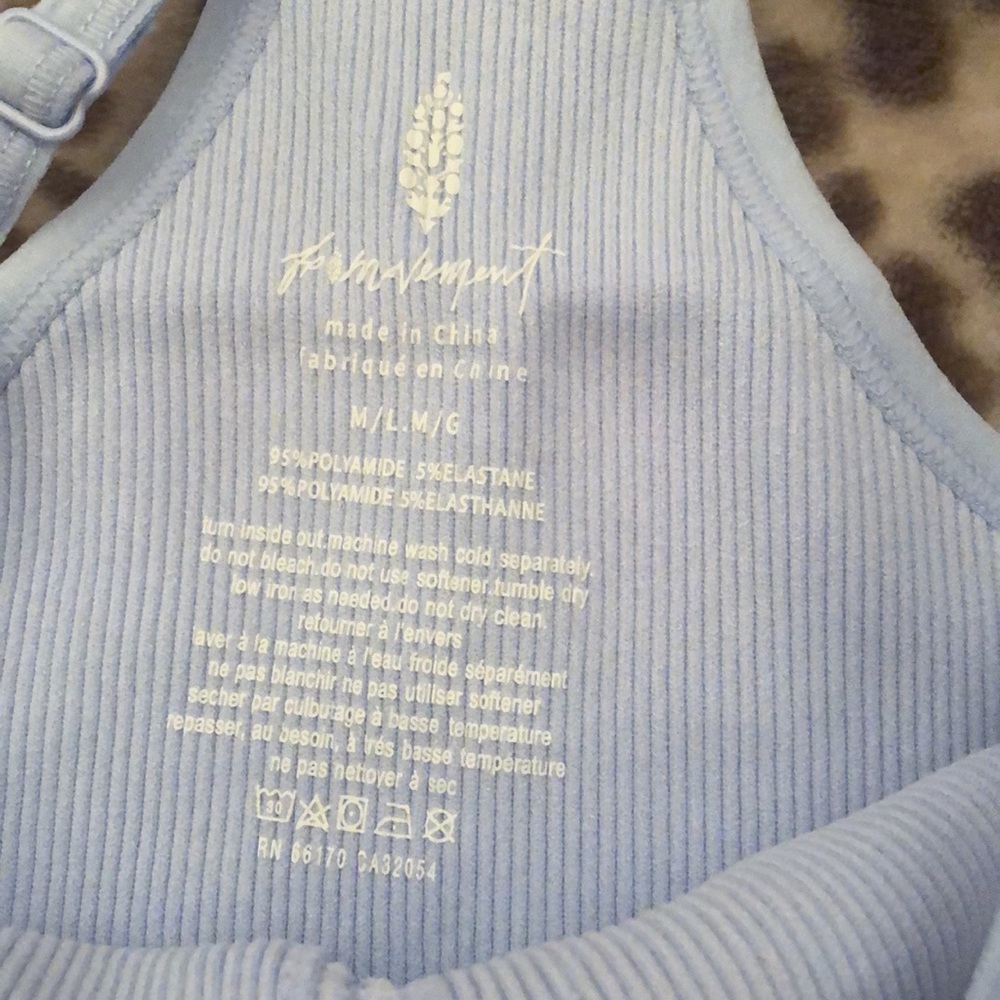 Free People Ignite Braided Set Leggings Crop Top In Peak A Blue Size M/L - Picture 12 of 17